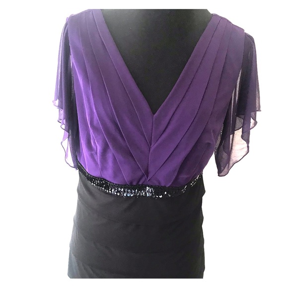 purple with black dresses